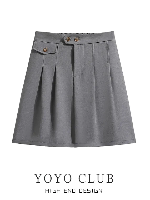 

Юбка-трапеция больших размеров с высокой талией, тонкого кроя, женская летняя модная повседневная плиссированная юбка для полных женщин