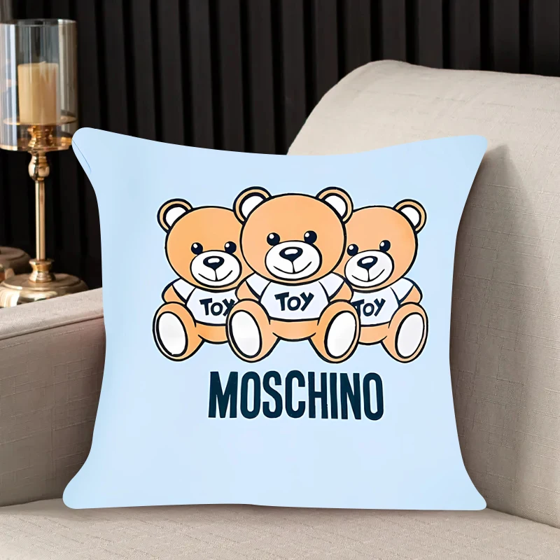 Pillow Case M-MOSCHINO Double-sided Printed Sofa Cushion Cover Headrest Backrest Chair Cushion Cover Fashion Custom Gift 45x45