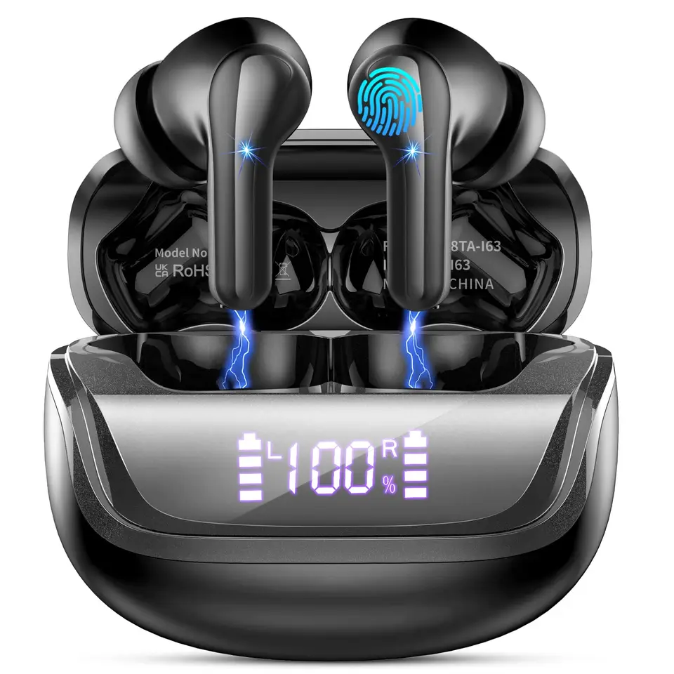 Bluetooth 5.3 Waterproof Earbuds with Noise Cancelling