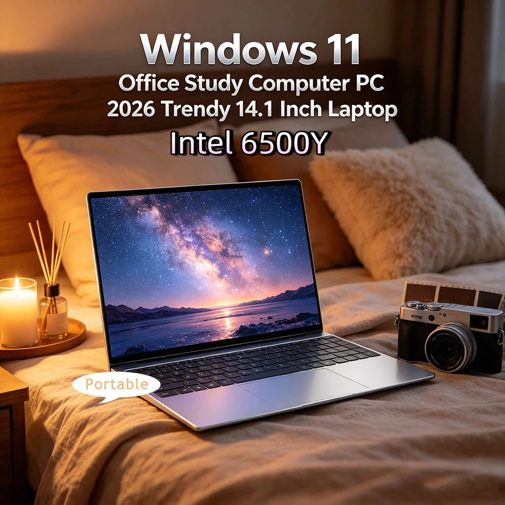 

Practical 14.1 Inch Laptop Intel 6500Y 32GB RAM 2TB SSD 5000mAh Windows 11 Fingerprint Unlock Business & Gaming Laptop