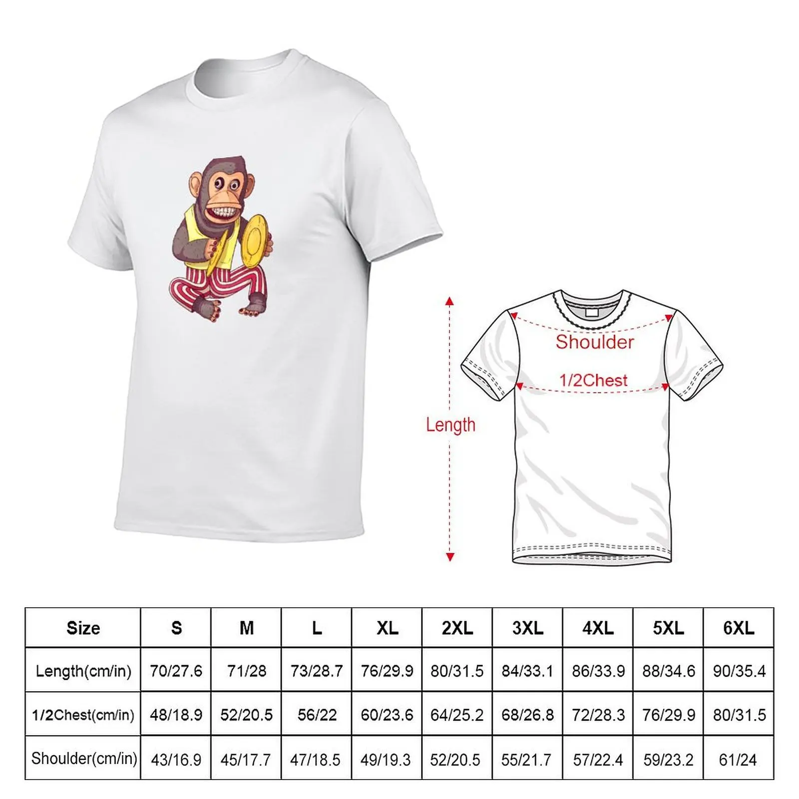 Creepy AF Vintage Cymbal Banging Monkey Toy T-Shirt man t shirts for men casual t shirts for man graphic vintage T-Shirt