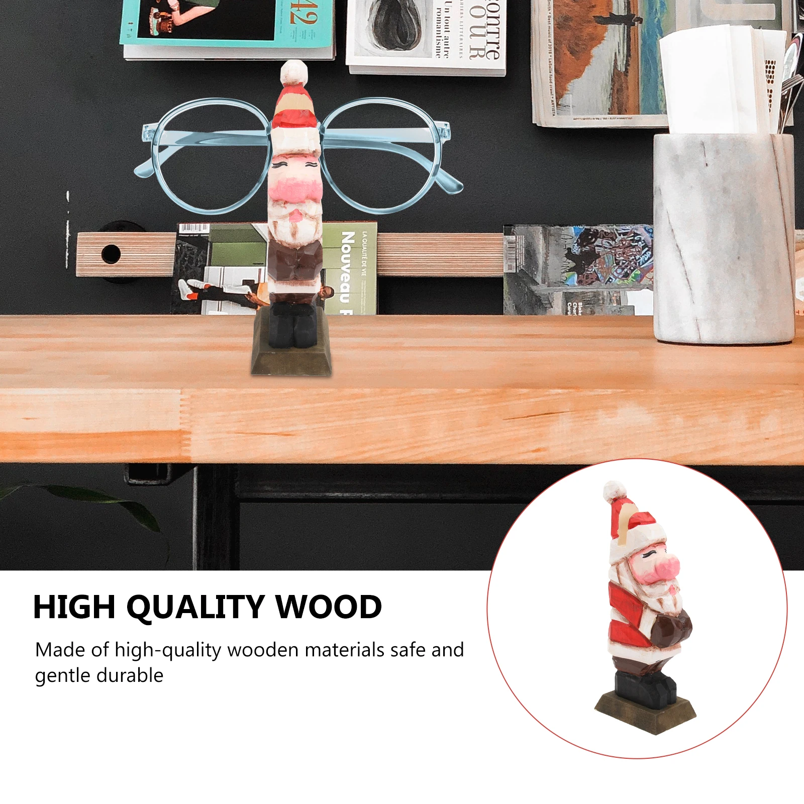 

1pc Creative Solid Wood Animal Glasses Frame Holder Desktop Decor Rack Eyeglass Display Stand Gift nament Home Office Furniture