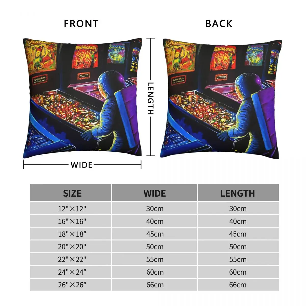 Pinball Wizard Square Pillowcase Polyester Linen Velvet Printed Zip Decorative Throw Pillow Case Sofa Seater Cushion Case 45x45