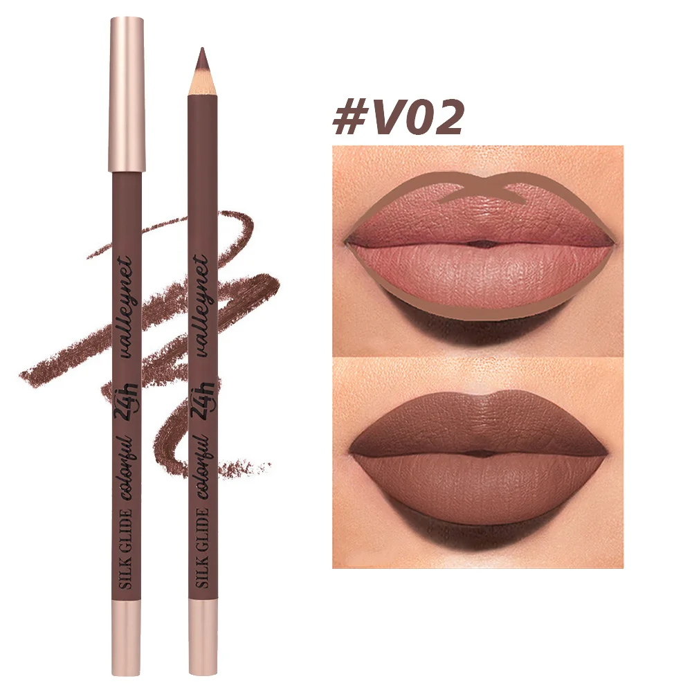 Kredka do ust 3D w 8 kolorach |   Peel-off, 16-godzinna trwałość, odporny na rozmazywanie, wegański z kwasem hialuronowym i witaminą E, nude róż