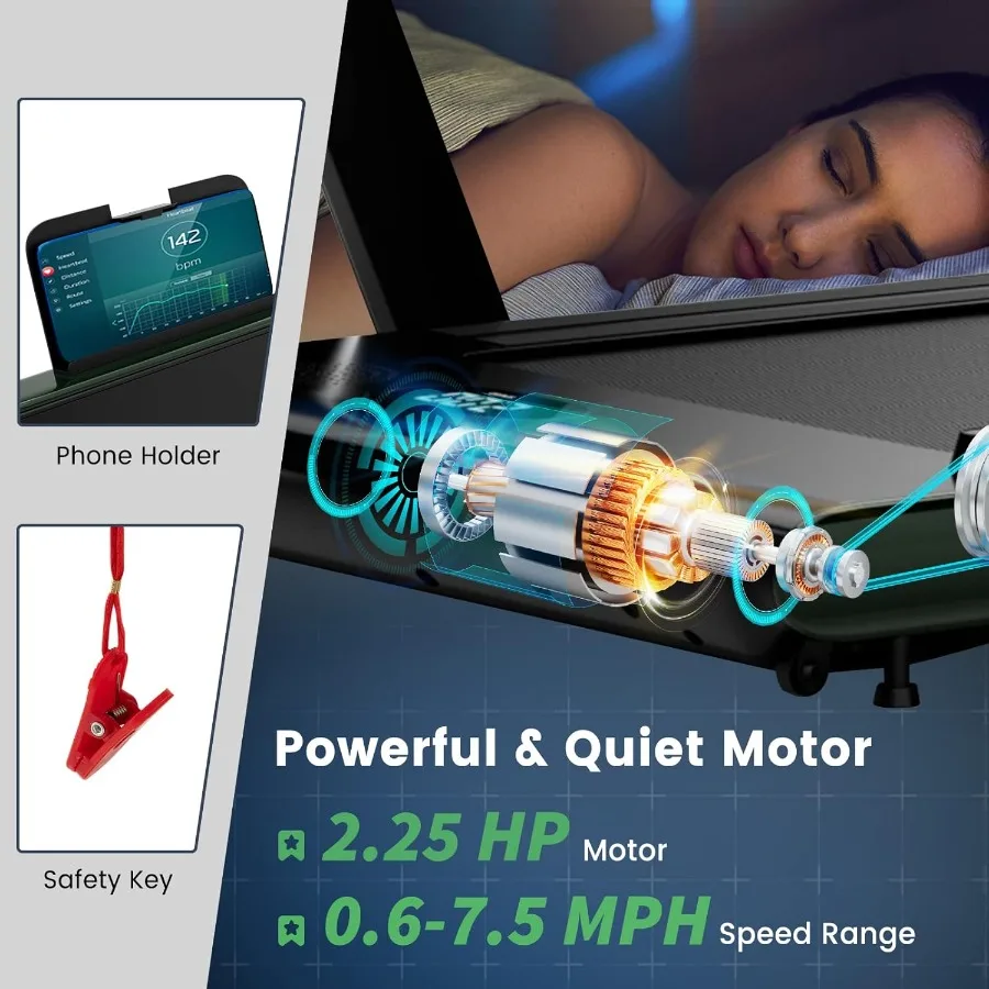 جهاز مشي 2 في 1 تحت المكتب مع شاشة LED تركيب مجاني، تطبيق ذكي وجهاز تحكم عن بعد، مكبر صوت بلوتوث قابل للطي وشركات #3