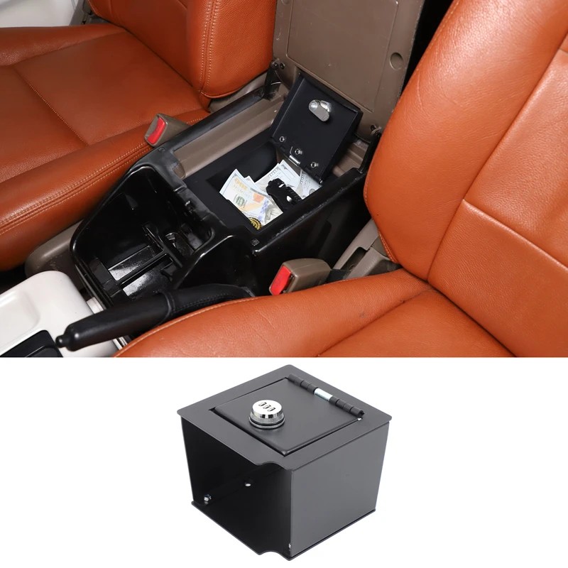 

For Toyota Prado/J90 1996 1997 1998 1999 2000 2001 2002 Handrail box safe Car password box Aluminum alloy Black 1pcs