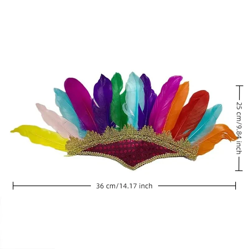 Fascia per capelli indiana per capelli Nuovi copricapo montati sulla testa Accessori per capelli per spettacoli teatrali