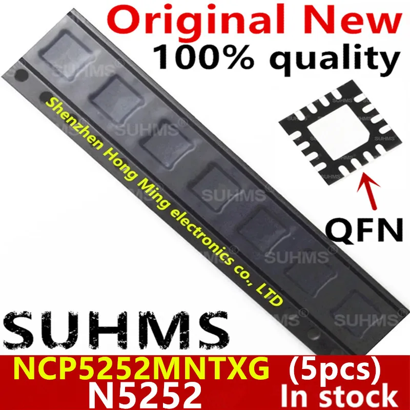 (5 peças) 100% Novo N5252 NCP5252 NCP5252MNTXG QFN-16