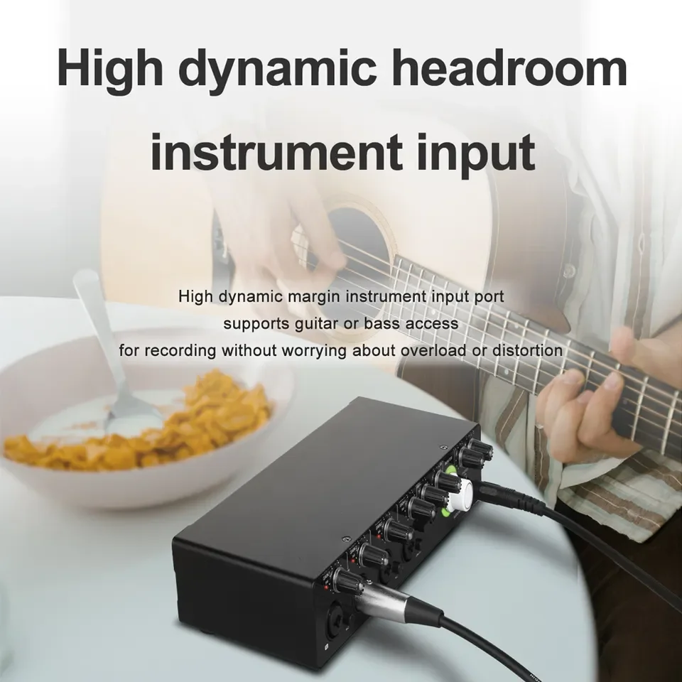 Voxfull 4 Channels USB Audio Interface Sound Card For Recording