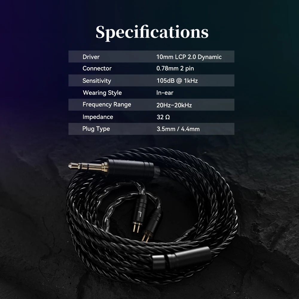 Celest Wyvern Black Remaster Next-Gen LCP 2.0 Dynamic Driver In-Ear-Monitore mit 4N sauerstofffreiem Kupferkabel 3,5/4,4 mm Stecker – Detail 12