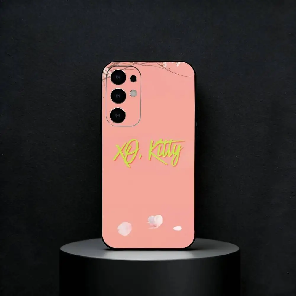 TV XO K-Kitty Phone Case For Samsung S25,S24,S21,S22,S23,S30,Ultra,S20,Plus,Fe,Note,5G Black Cover