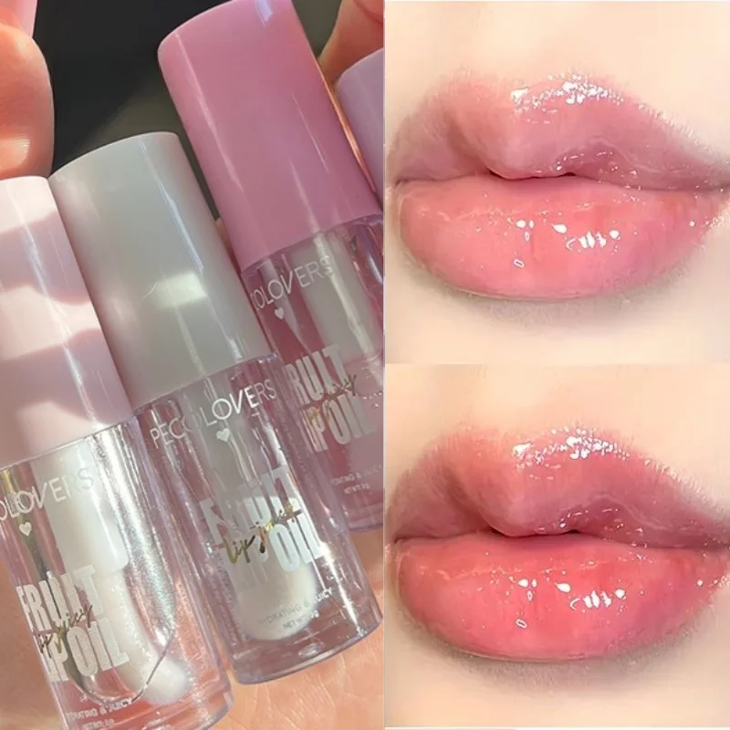 Crystal Lip Oil Transparent Moisturizing Clear Plumping Lip Balm Brighten lip Long Lasting Lip Gloss Makeup