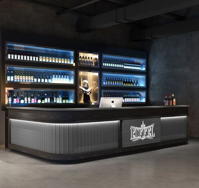 

！@New Fashion Lighting Led bar Counter Club Back Kitchen Counter Bar, Restaurant bar Counter
