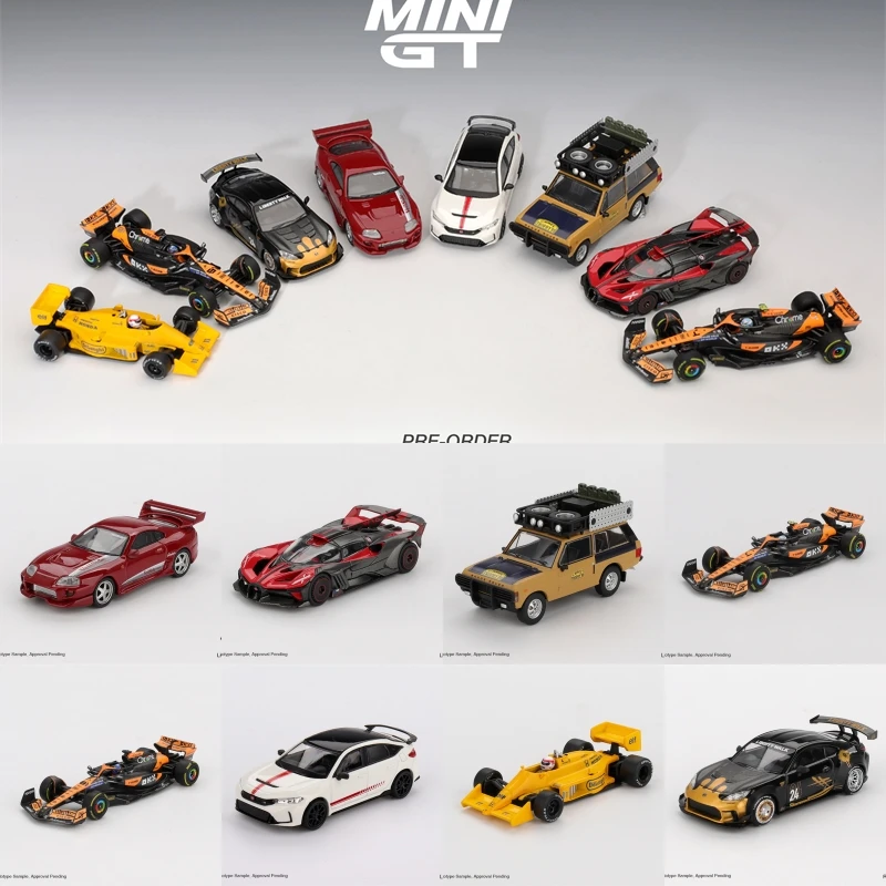 

[Предпродажа] MINI GT 1:64 Supra VeilSide Bolide Range Camel MCL38 Type R 99T # 11, литая под давлением модель автомобиля Satoru GR86 LB-Nation