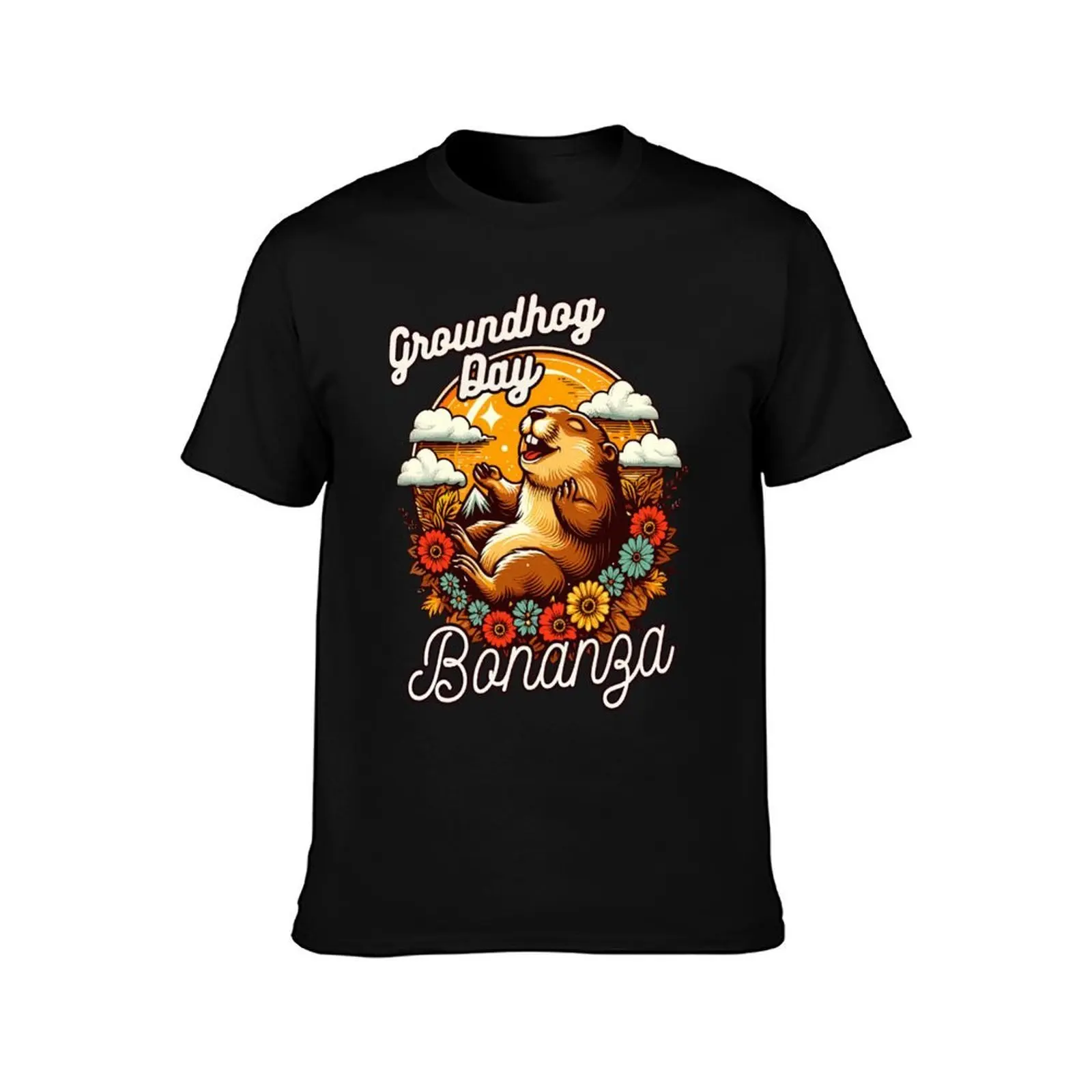 Groundhog Day Bonanza T-Shirt Casual Daily Wear Short Sleeve Top T-Shirt