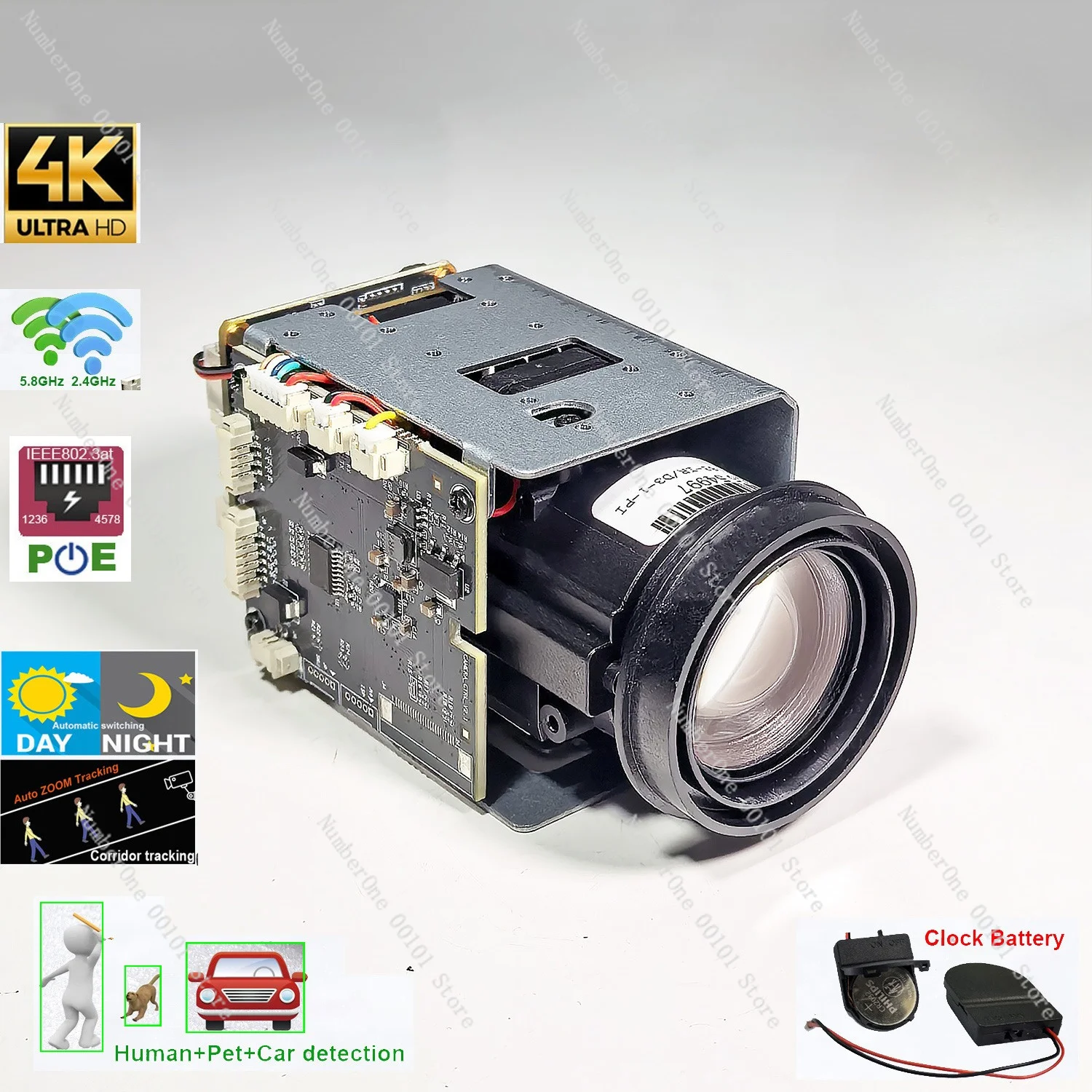 4k 8mp 240x zoom wireless ip camera