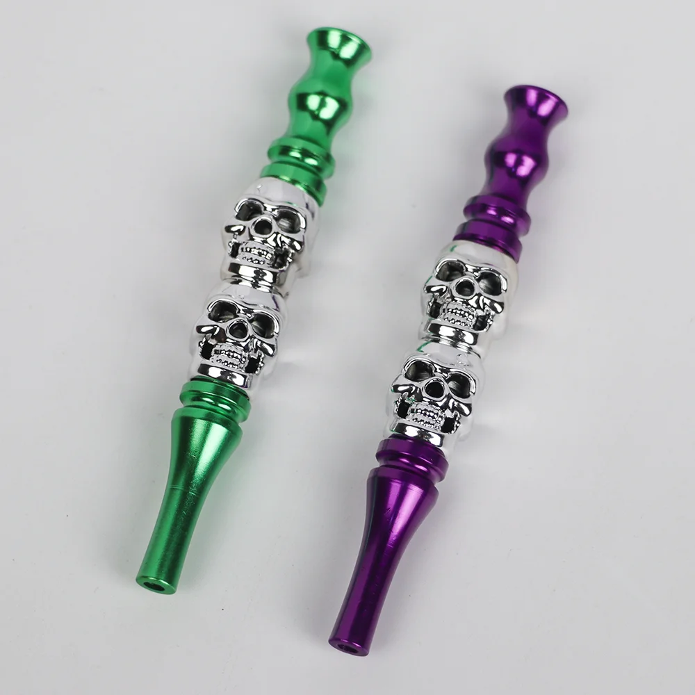 Bling Rainbow Hookah Mouthpiece Colorful Zinc Alloy Blunt Holder Shiny Metal Mouth Tip Handmade Shisha Smoking Jewelry For Women