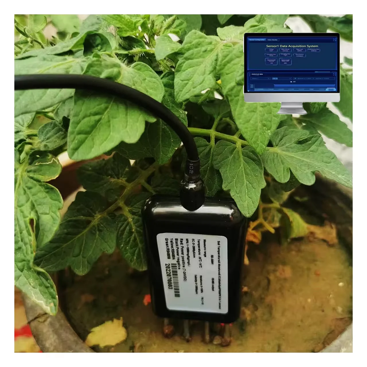 SOIL SENSOR METER 7 in 1 SOIL TESTER MOISTURE TEMPERATURE EC SALINITY NPK PH SENSOR