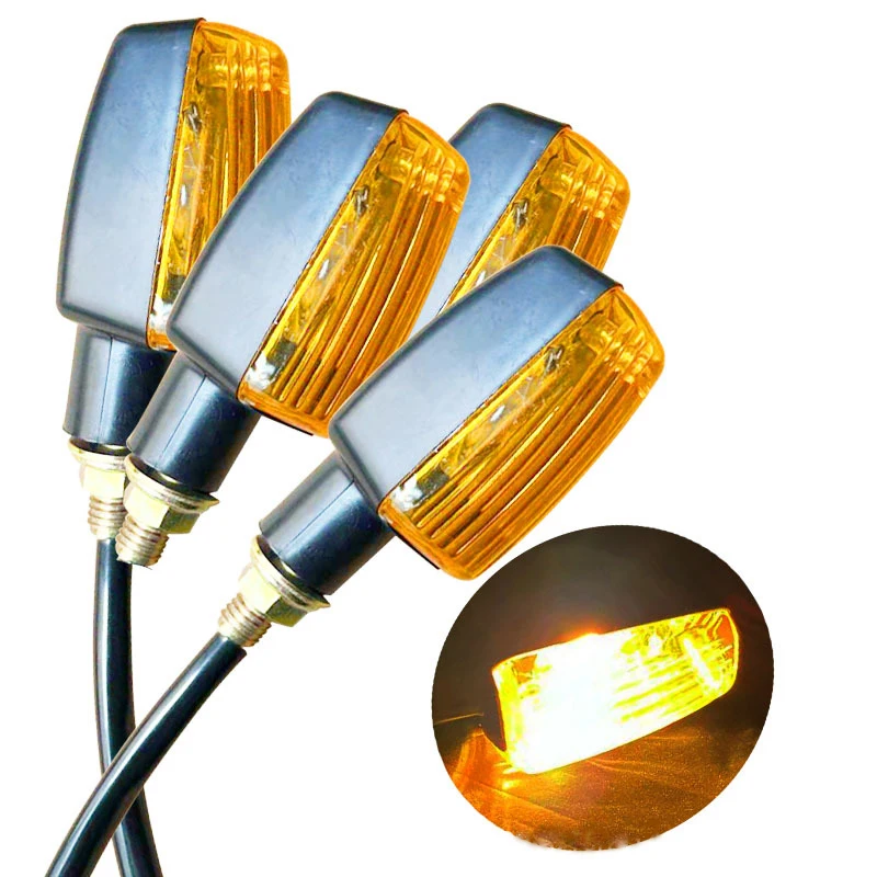 2Pcs Universal Motorcycle Turn Signal Indicator Light Turning Indicators Signal Light Blinkers Amber Motorcycle Accessories