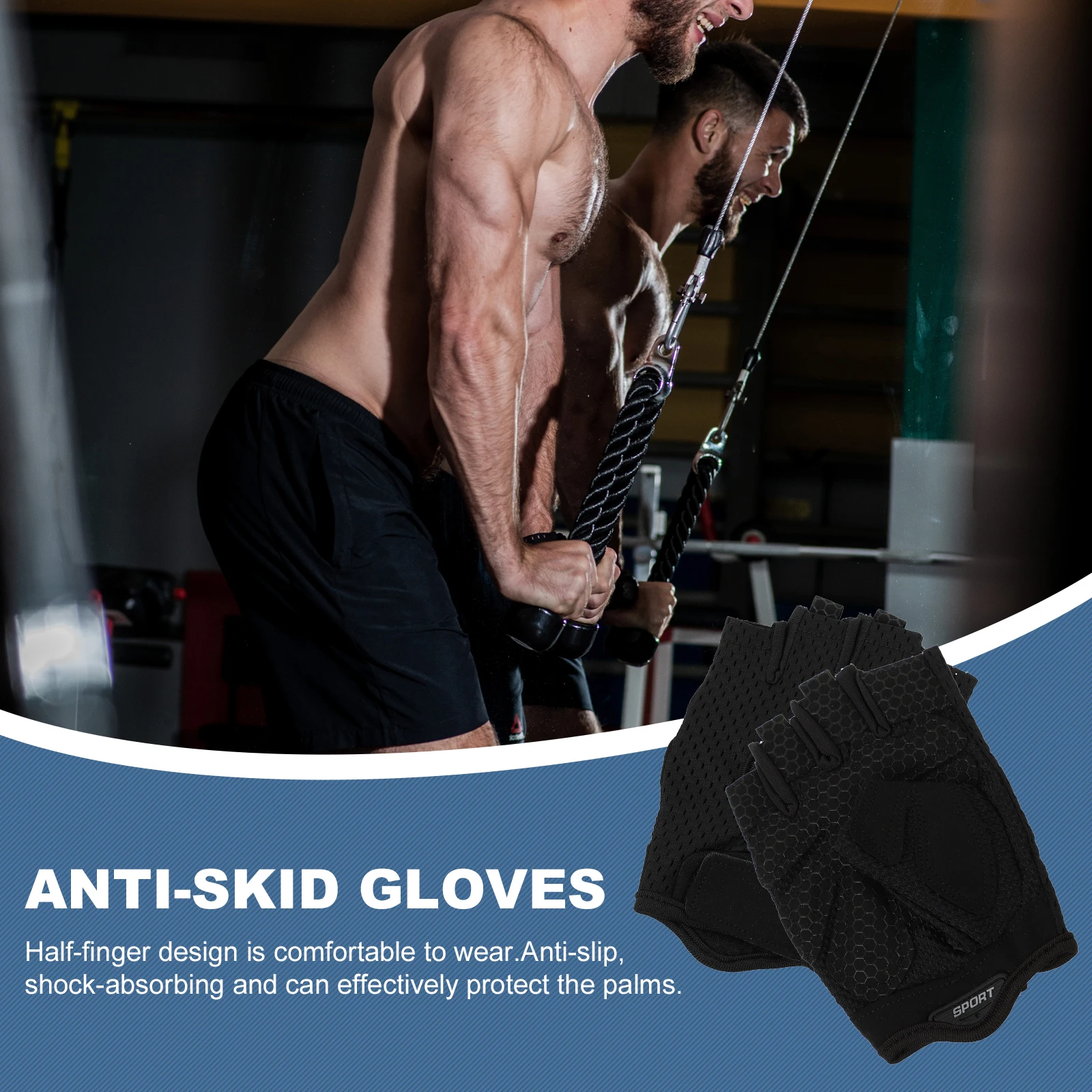 

Half-finger Gloves Mens Riding Motorcycle Bicycling Road Bike for Mountain Breathable Climbing Hiking