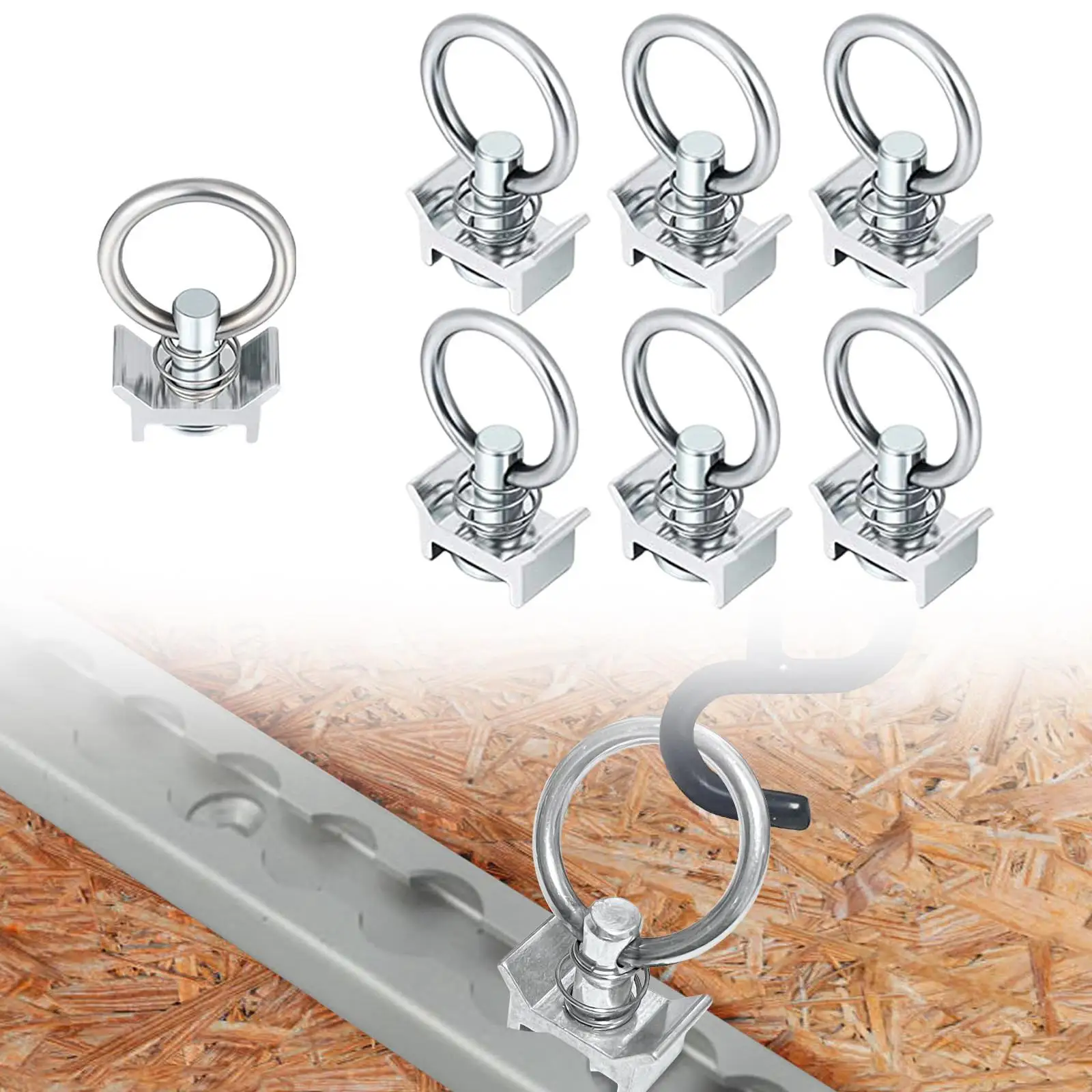 Lrail Singlebolt Mounting, Lrail Strap, Premium Load Securing, Stainless Steel, for Pickup Speakers, Trailer Lights