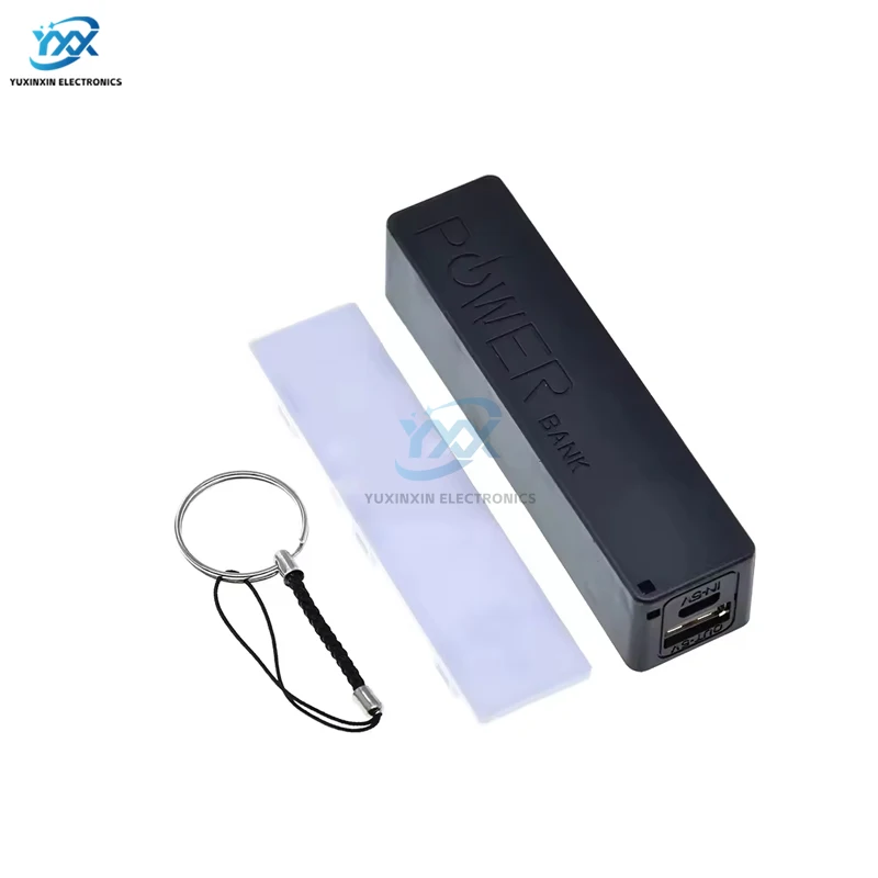 1SET USB Mobile Power DIY Kit Solderless 1×18650 Battery Charger DIY Power Bank Battery Case Black