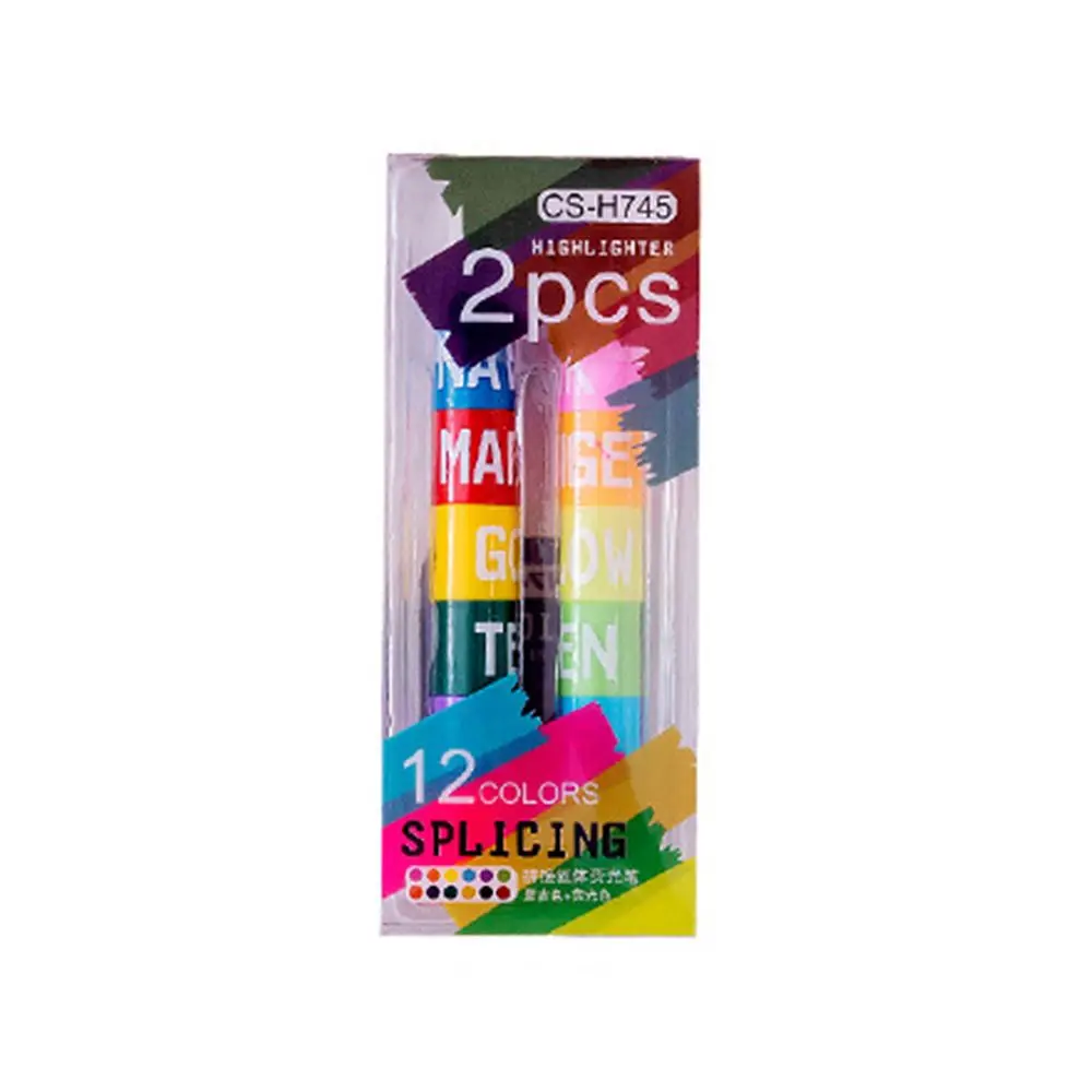 

Stackable Jelly Student Crayon Stitching Colorful Color pen Painting Pens Solid Fluorescent Pen Highlighter Marker Pen
