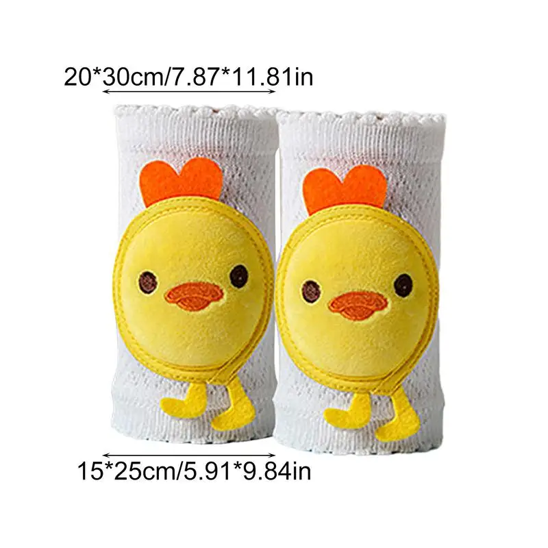 Baby Crawling Knee Pads 2pcs Thickened Anti-Slip Protective Kneepads For Toddler Machine Washable Baby Safety Products For 6