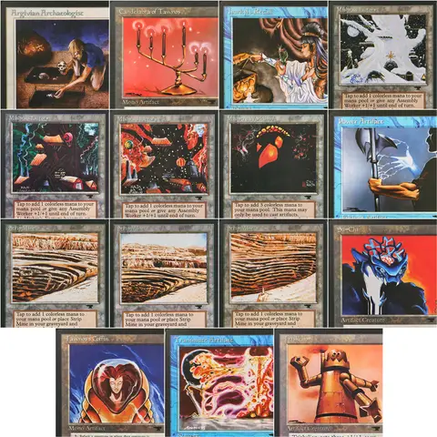 ATQ TCG Proxy Non-Foil Card EN Candelabra of Tawnos Mishra's Factory Transmute Artifact Power Artifact Triskelion Strip Mine