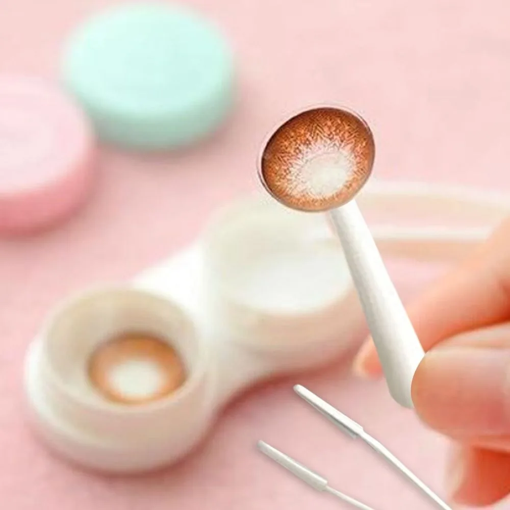 Многоцветный съемник контактных линз, прозрачный зажим, портативный инжектор контактных линз, инструменты для ношения с присоской