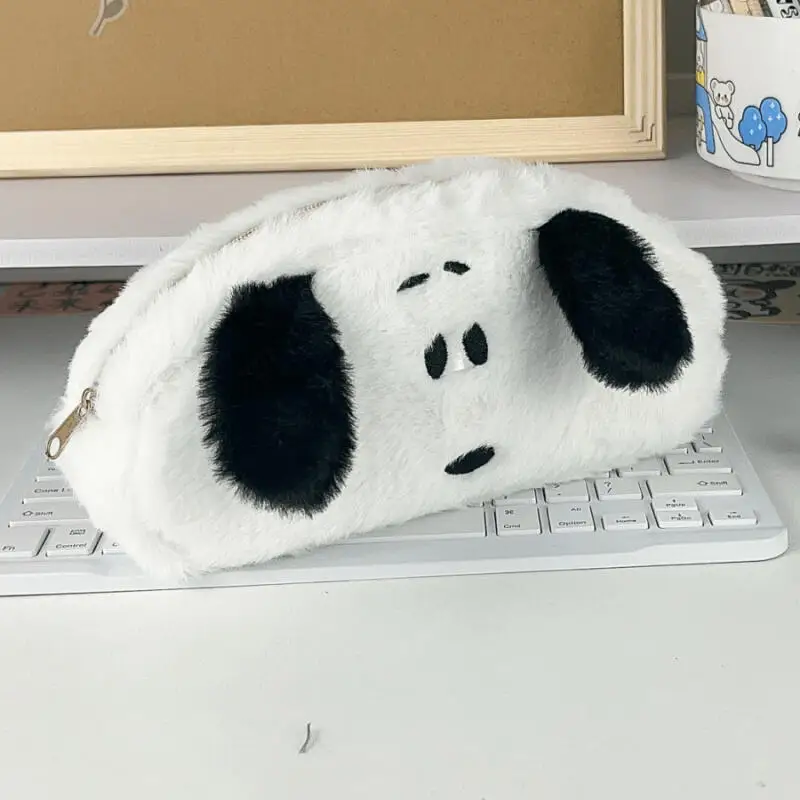 New Snoopy Plush Pencil Case Kawaii Portable Student Stationery Storage Bag Ins Korean Cartoon Anime Friend Birthday Gift
