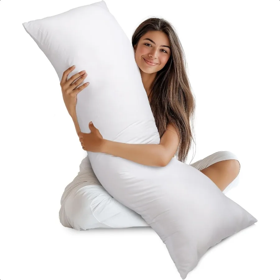 

Full Body Pillow for Adults White 20 x 54 Inch Long Pillow Insert for Sleeping Ideal for Side Sleepers