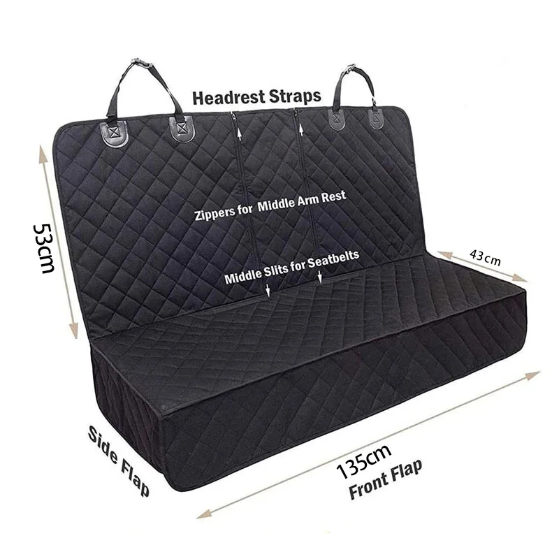 

Rear Seat Waterproof Car Dog Cover Car Rear Seat Pet Protective Pad Non-slip Universal Seat Belt Suitable for Out Dogs