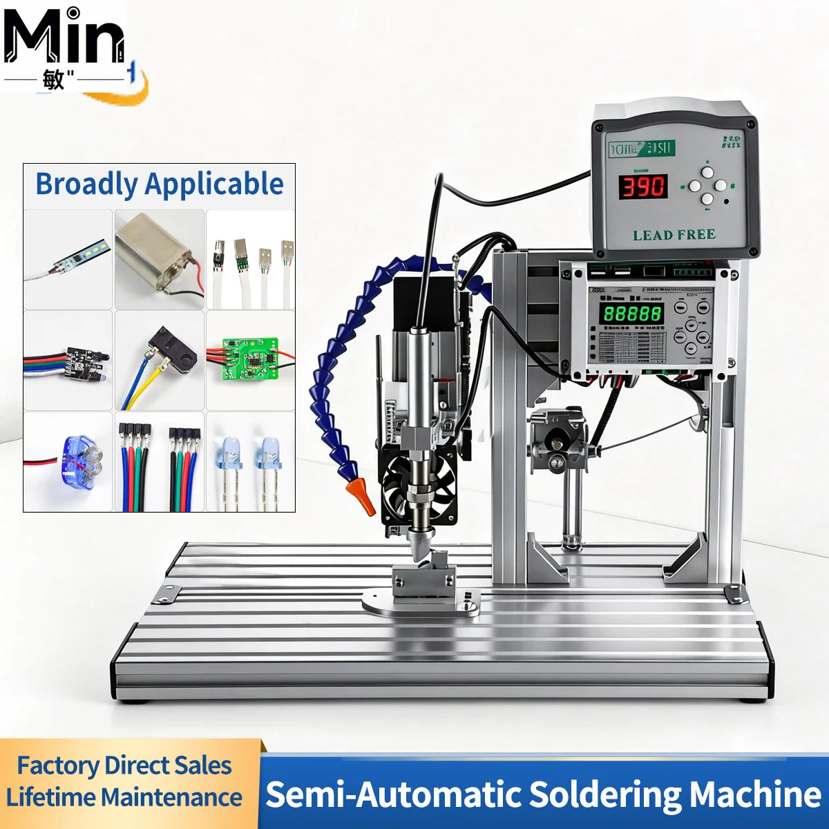 150 200W Semi Automatic Foot Pedal Soldering Machine Spot Welder Soldering Station with 2 Modes for USB DB DC Welding