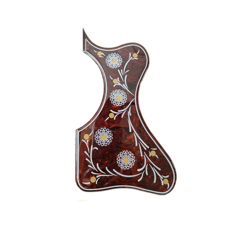 Missing Angle Celluloid Pickguard For Guitar SJ200 EJ200 Right Hand Red 3mm Thickness 1Pc