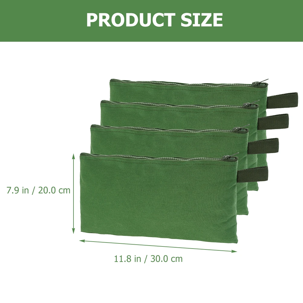 4pcs Tool Heavy Duty Canvas Tool Storage Bag Green Large Capacity Organization Multipurpose Tote Portable Storage Kit Bag