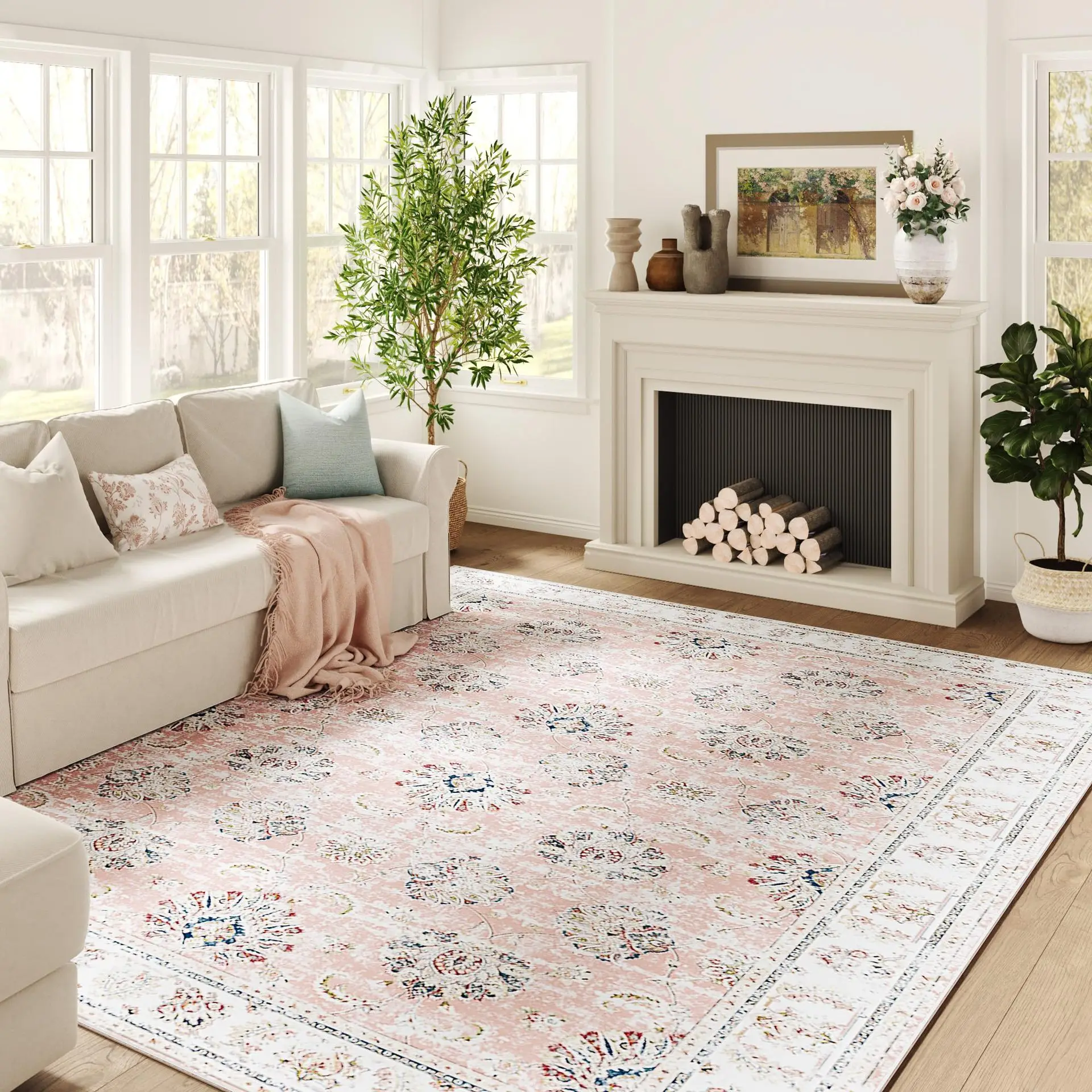 

rugs living room Printed carpet TPR imitation cashmere bedroom bedside blanket study full floor Room mats for home decoration