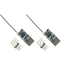 2Pcs FS2A Receiver,FS2A-4CH 2.4G AFHDS 2A Compatible Receiver PWM Output for Flysky I6/I6X/I6S Controller