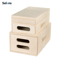 Selens 4 in 1 Set Apple Box Wooden Combination Photo Studio Track Storage Box Studio Portrait Photo Foot Box Photography Tool