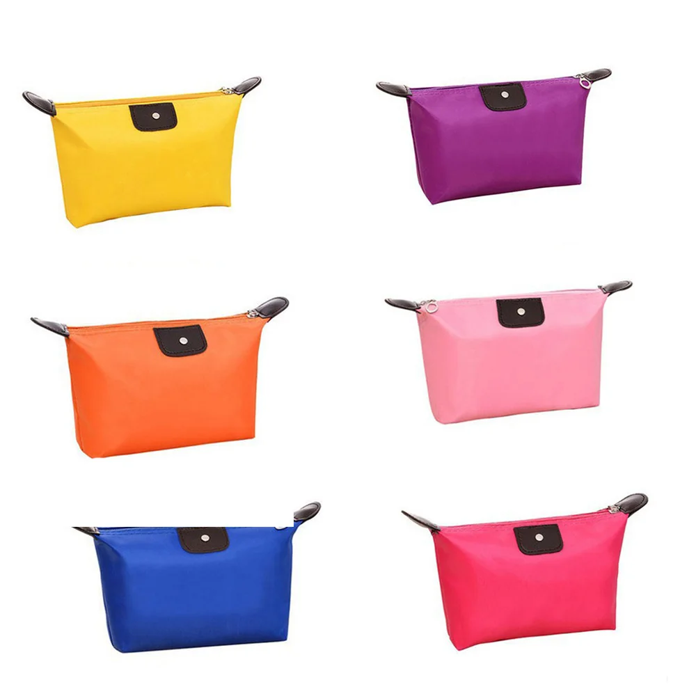 Cosmetic Bag For Women Colorful Waterproof Travel Dumpling Storage Bags Mini Cute Toiletry Makeup Portable Tote Bags Purses