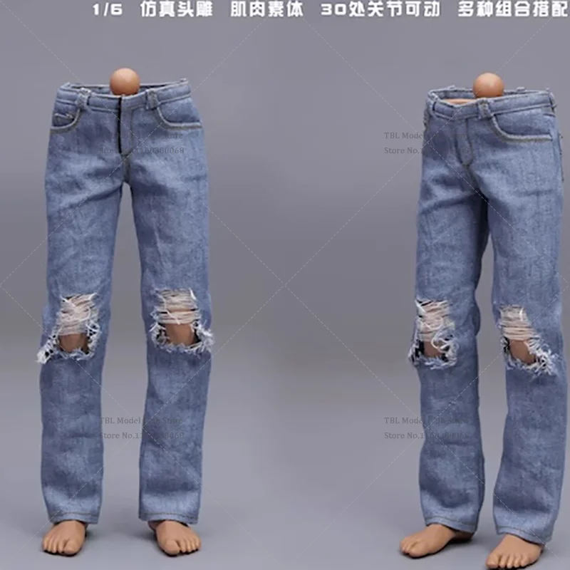 BBOTOYS XM2407 A/B/C 1/6 스케일 남성 의류 젊고 위험한 시리즈 스트레이트 레그 청바지 12인치 액션 피규어 군인용