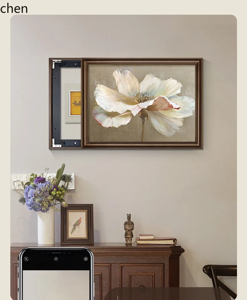 Hxl meter box decorative painting - no drilling required, circuit breaker box cover, wall art