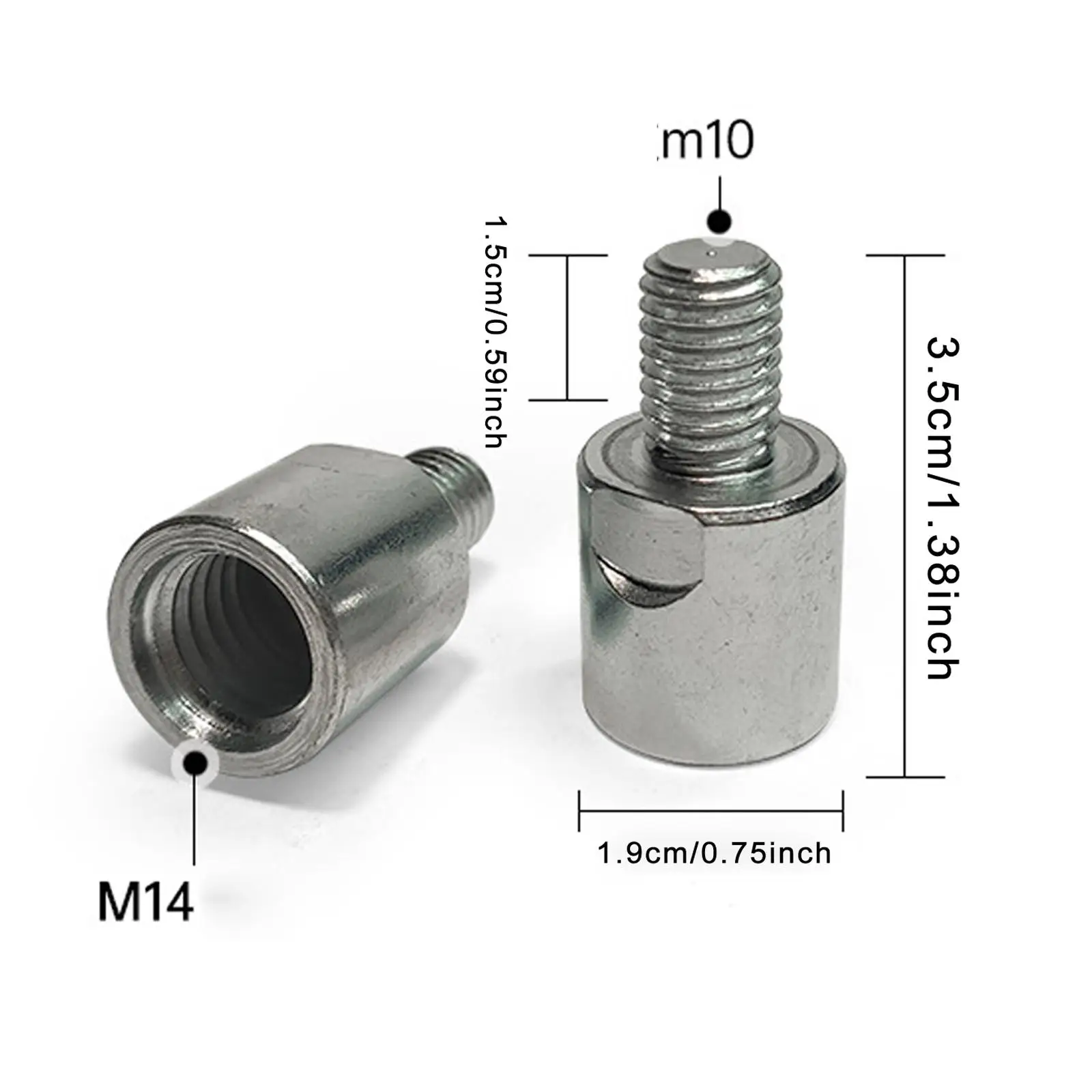 M14 ~ M10 폴리 셔 어댑터 연결 로타리 도구 부착 액세서리 앵글 그라인더 용 변환 도구를 직접 교체