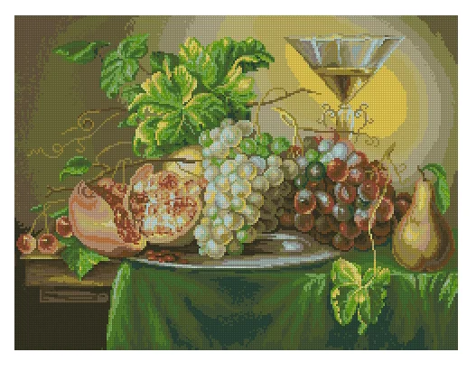 Still life Fruits Grape 18CT 16CT 14CT Unprinted Top Quality Cross Stitch Kits Embroidery Art DIY Handmade Needlework Home Decor