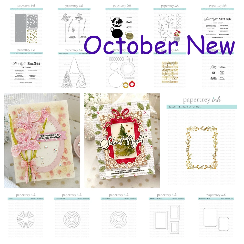 

Набор трафаретов Blissful Blooms, штампы для резки металла, штамп, бумажная открытка для скрапбукинга, украшение для рукоделия «сделай сам», поздравительный конкорд и 9 декабря, новинка 2023 года