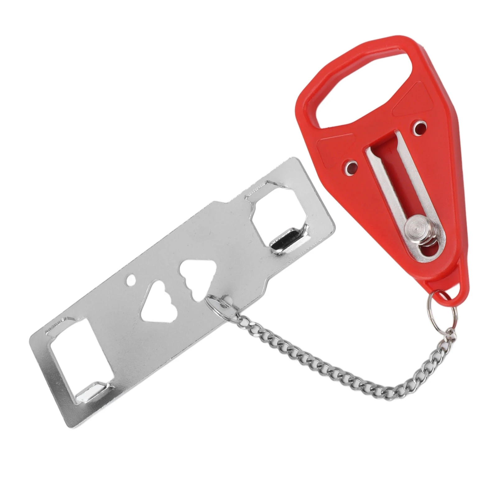 Travel Door Security Lock Red Dual Use Portable Door Safety Lock Anti Theft Padlock Travel Temporary Room Door Blocker