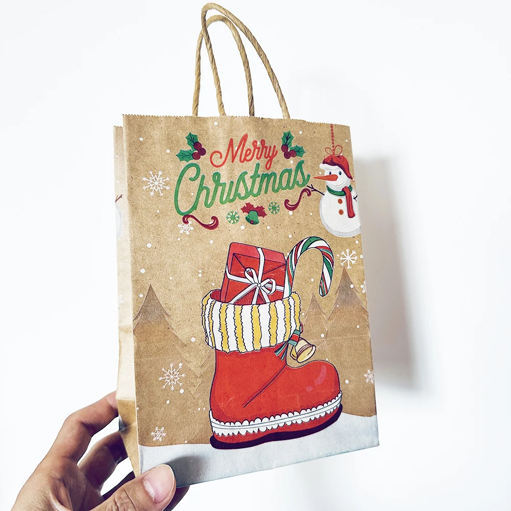 Kraft Paper Christmas Gift Bags