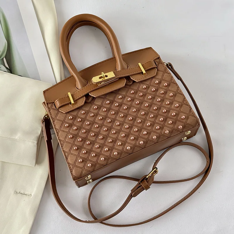 حقيبة كيلي أنيقة للنساء حقيبة كتف عصرية ومحفظة بيركين من الجلد عالي الجودة