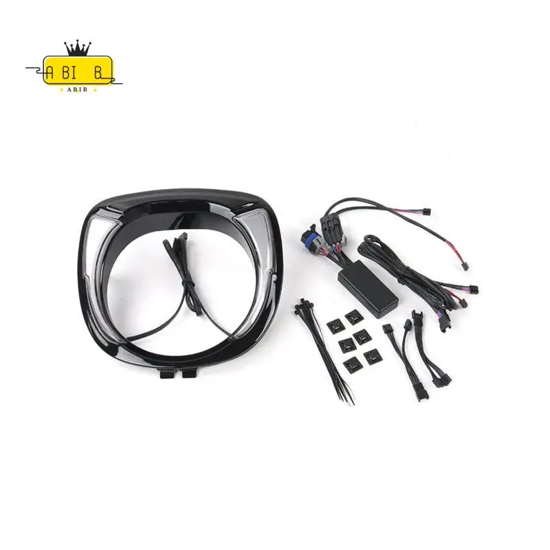 ABIB -Motorcycle LED Headlight Bezel Amber Lamp For Indian Chieftain Dark Horse /Elite /Chieftain Classic/Limited