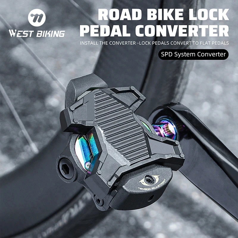 WEST BIKING Cycling Pedal Convert For SPD/KEO Road Bike Lock Pedal Conversion Tool Universal Pedal Adapters Bike Accessories